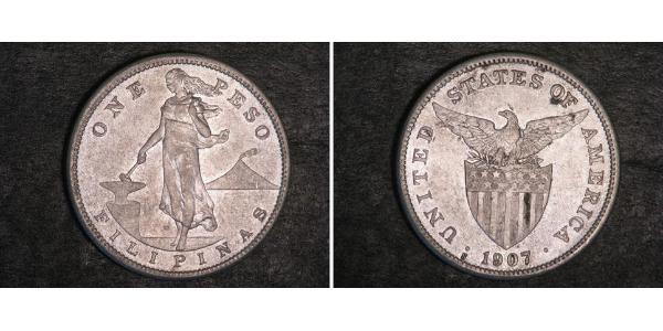 1 Peso Philippines Silver 