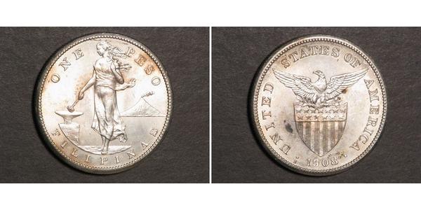 1 Peso Philippines Silver 