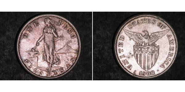 1 Peso Philippines Silver 