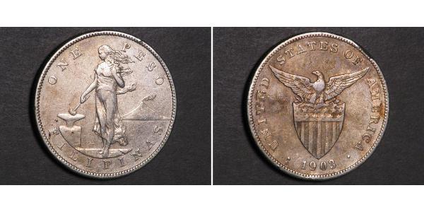 1 Peso Philippines Silver 