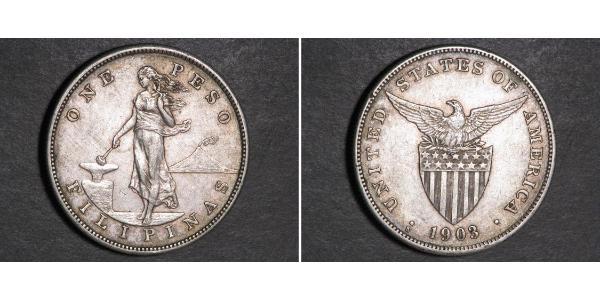 1 Peso Philippines Silver 
