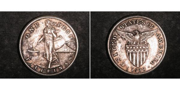 1 Peso Philippines Silver 