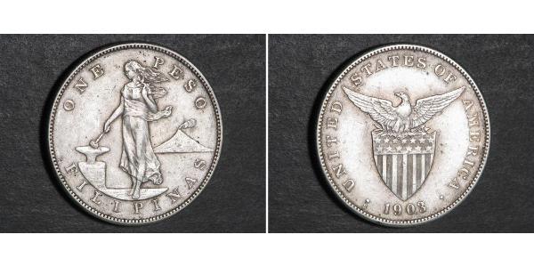 1 Peso Philippines Silver 