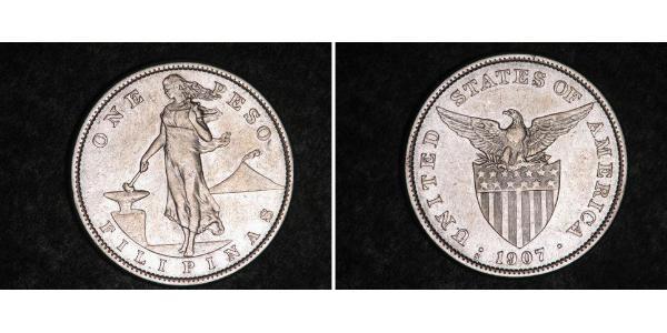 1 Peso Philippines Silver 