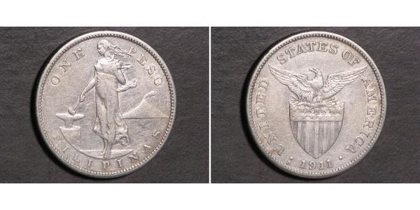 1 Peso Philippines Silver 
