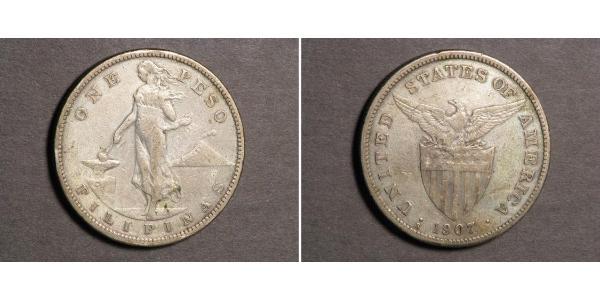 1 Peso Philippines Silver 