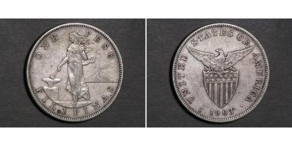 1 Peso Philippines Silver 