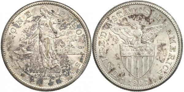 1 Peso Philippines Silver 