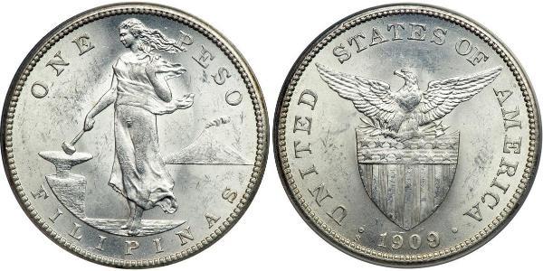 1 Peso Philippines Silver 