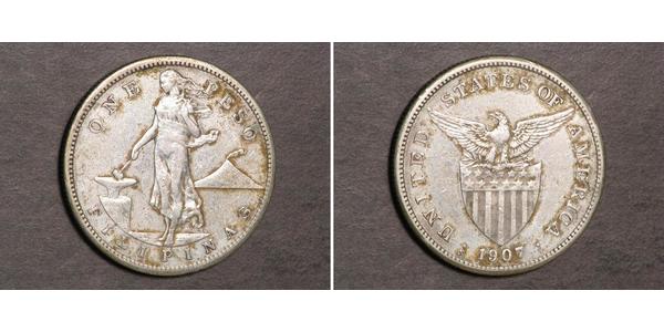 1 Peso Philippines Silver 