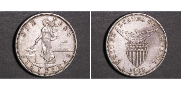 1 Peso Philippines Silver 