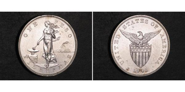 1 Peso Philippines Silver 