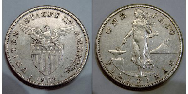 1 Peso Philippines Silver 