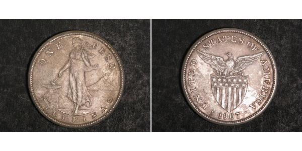 1 Peso Philippines Silver 