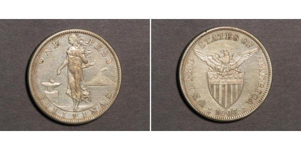 1 Peso Philippines Silver 