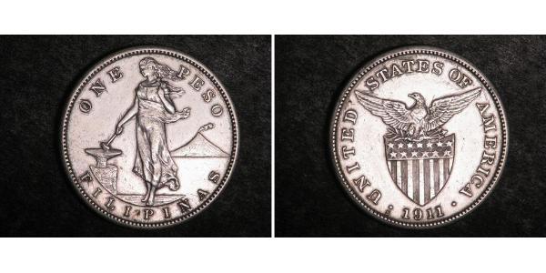 1 Peso Philippines Silver 
