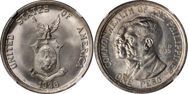 1 Peso Philippines Silver 