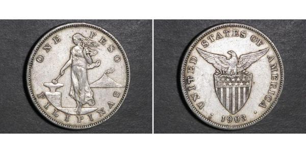 1 Peso Philippines Silver 