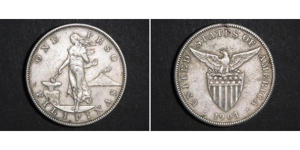 1 Peso Philippines Silver 
