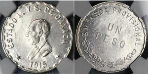 1 Peso United Mexican States (1867 - ) Silver 