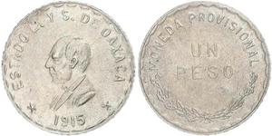 1 Peso United Mexican States (1867 - ) Silver 