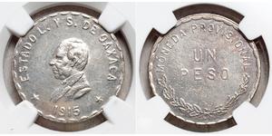 1 Peso United Mexican States (1867 - ) Silver 