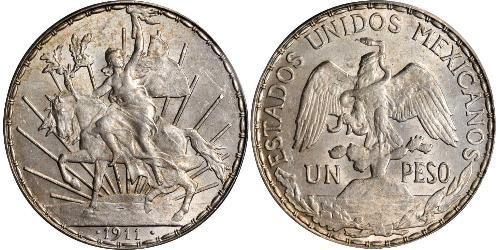 1 Peso United Mexican States (1867 - ) Silver 