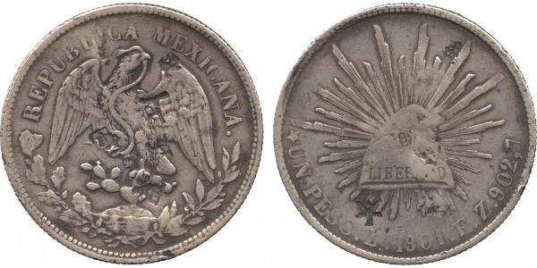 1 Peso United Mexican States (1867 - ) Silver 