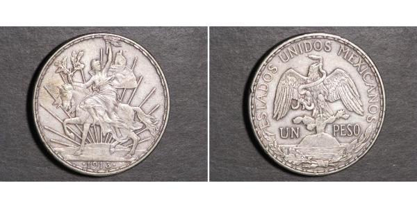 1 Peso United Mexican States (1867 - ) Silver 