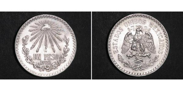 1 Peso United Mexican States (1867 - ) Silver 