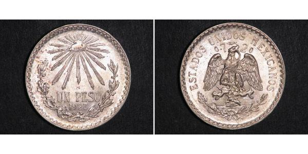 1 Peso United Mexican States (1867 - ) Silver 