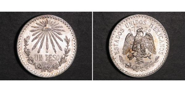 1 Peso United Mexican States (1867 - ) Silver 