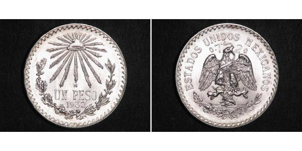 1 Peso United Mexican States (1867 - ) Silver 