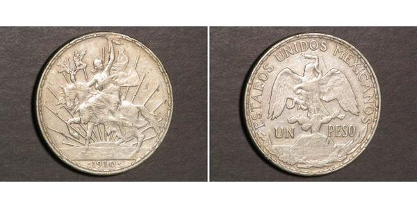 1 Peso United Mexican States (1867 - ) Silver 