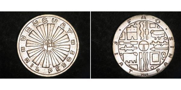 1 Peso Uruguay Silver 
