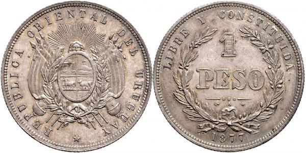 1 Peso Uruguay Silver 