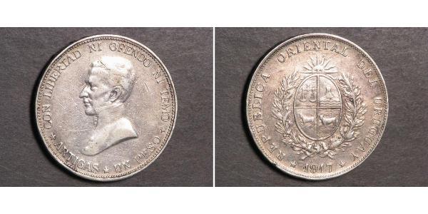 1 Peso Uruguay Silver 