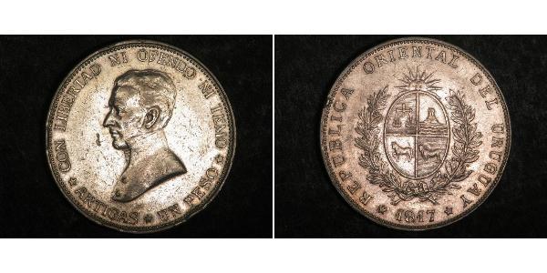1 Peso Uruguay Silver 