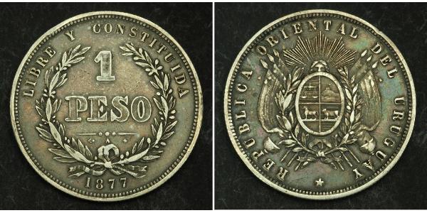 1 Peso Uruguay Silver 