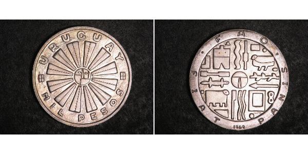 1 Peso Uruguay Silver 