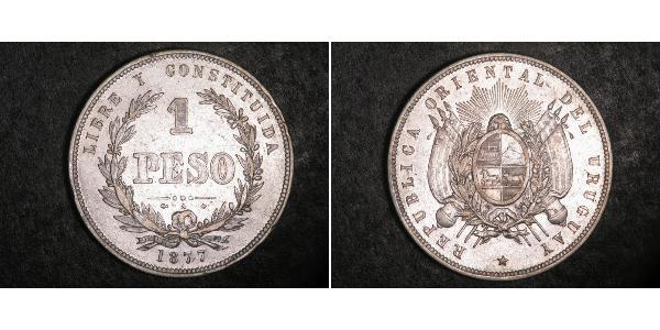 1 Peso Uruguay Silver 