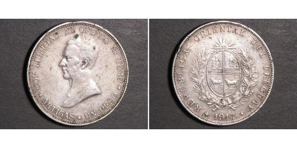 1 Peso Uruguay Silver 