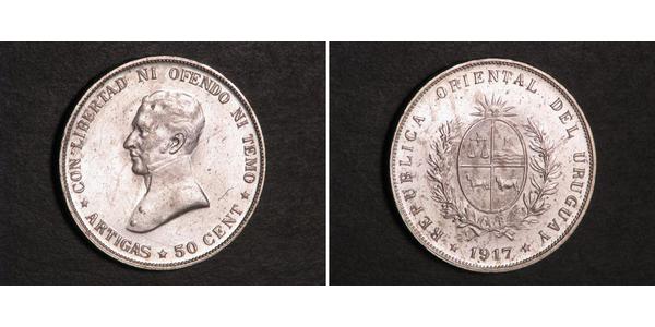 1 Peso Uruguay Silver 