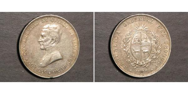 1 Peso Uruguay Silver 
