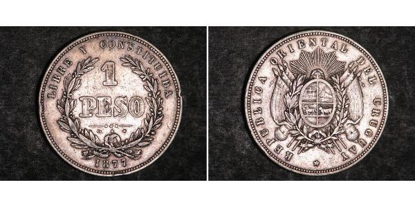1 Peso Uruguay Silver 