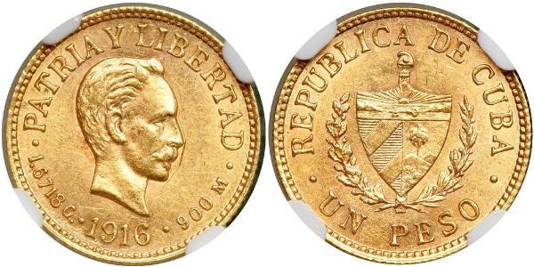 1 Peso Cuba 金 