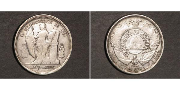 1 Peso Honduras 銀 