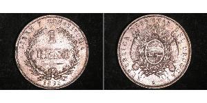 1 Peso Uruguay 銀 