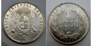 1 Peso Uruguay 銀 