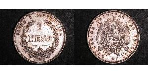 1 Peso Uruguay 銀 